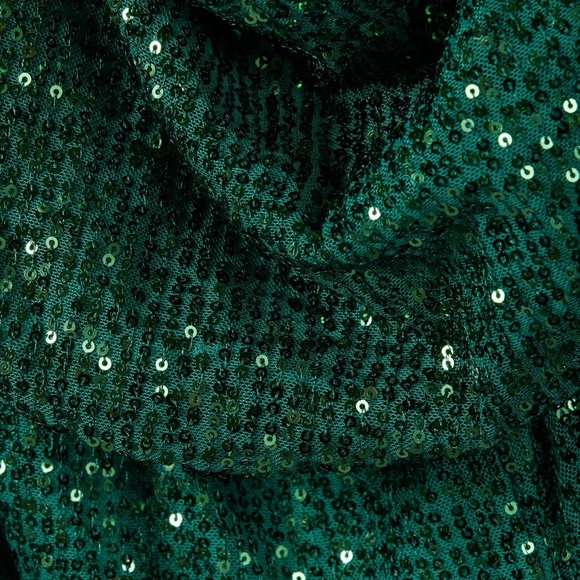 Boston Proper Sequin Cowl Neck Jumpsuit in Deep Emerald- Worn Once for pics - Picture 7 of 9